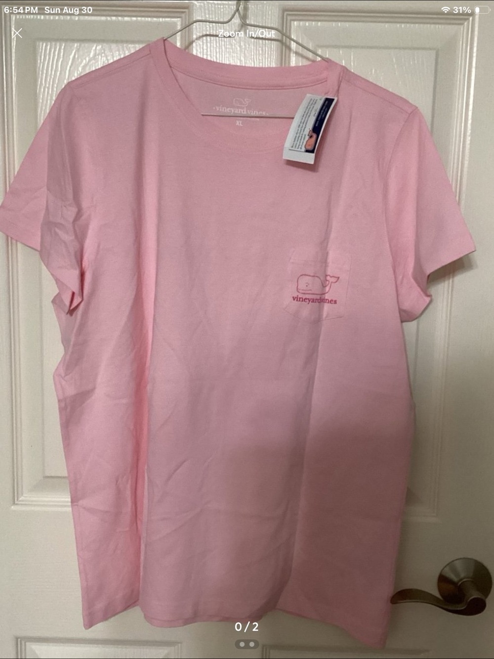 Vineyard Vines Two Tone Vintage Whale Flamingo Short Sleeve Tee Women’s XL